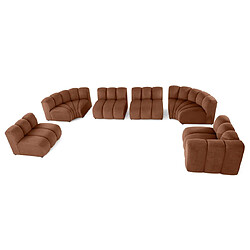 Lisa design canapé modulable Debbie 7 places - Terracotta