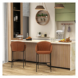 Moloo Fauteuils de bar en tissu x2 - Terracotta
