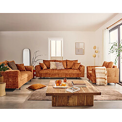 Lisa design Canapé droit 3 places - Rouille