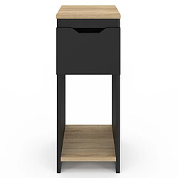 Avis Idmarket MARKET Lot 2 chevets Anouk - Noir/Bois