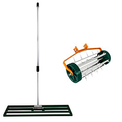 Monstershop Scarificateur et Niveleur de Pelouse 100 cm Vert