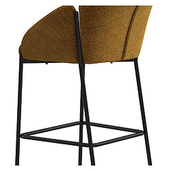 Moloo Lot de 2 tabourets de bar tissu - Moutarde pas cher