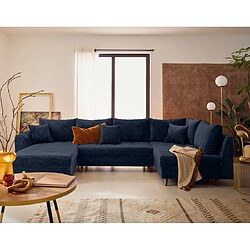 Lisa design Rune canapé panoramique d'angle droit - Bleu