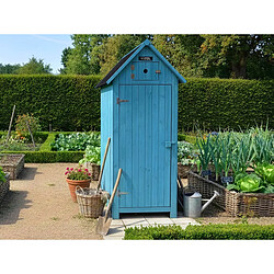 Acheter Habitat Et Jardin Armoire de jardin [ ]Cabanon[ ] - 77 x 54.5 x 179 cm - Bleu ciel