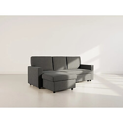 Bestmobilier Meiya - canapé d'angle réversible 4 places convertible avec coffre en tissu