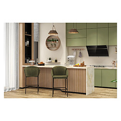 Moloo Fauteuils de bar tissu lot de 2 - Kaki