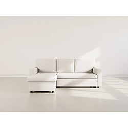 Bestmobilier Meiya - canapé d'angle réversible 4 places convertible avec coffre en tissu pas cher