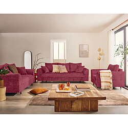 Lisa design canapé 2 places velours - Prune