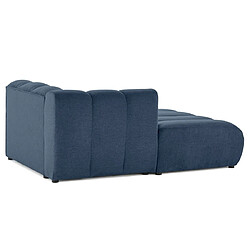 Lisa design Canapé droit Debbie - Bleu pas cher