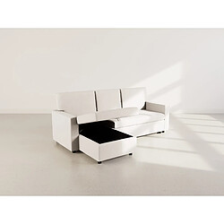 Avis Bestmobilier Meiya - canapé d'angle réversible 4 places convertible avec coffre en tissu