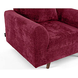 Lisa design fauteuil velours Rune - Prune pas cher