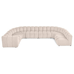 Acheter Lisa Design Debbie - canapé modulable panoramique d'angle droit 7 places en tissu texturé