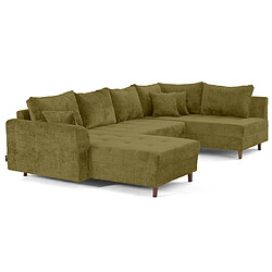 Lisa design canapé panoramique Rune - Olive pas cher