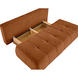 Acheter Bestmobilier Bowie canapé convertible 3 places - Terracotta