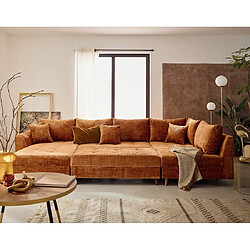 Acheter Lisa design Canapé panoramique Rune d'angle droit - Rouille