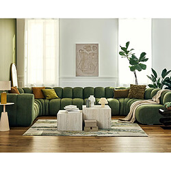 Lisa Design Debbie - Canapé panoramique d'angle droit - 7 places - Vert