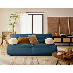 BestMobilier MARVIN - Canapé 3 places convertible fausse fourrure