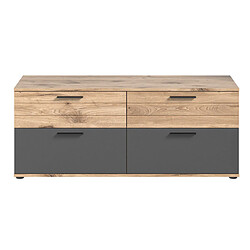 Dansmamaison Meuble TV SOMAN - Gris/Bois