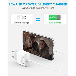 Sanag Chargeur secteur USB-C pour iPhone 15 Pro - 20 W pas cher