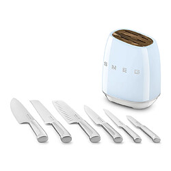 Acheter Bloc de 6 couteaux bleu - KBSF02PB - SMEG