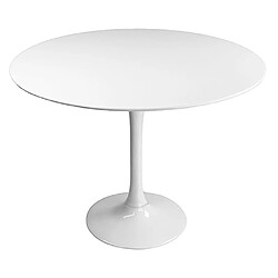 ICONIK INTERIOR Table à Manger Ronde - 110 cm - Tulip Blanc