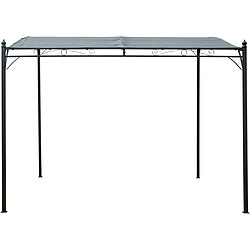 Habitat Et Jardin Pergola adossée inclinée en métal - 3 x 2.5 m - Gris