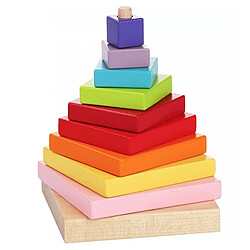Kubik Pyramide en Bois à Empiler pour Enfants - Développement de la Motricité Fine
