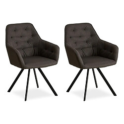 Lot De 6 Chaises De Salle à Manger Pivotantes Homestyle4u - Tissu Bouclé Beige
