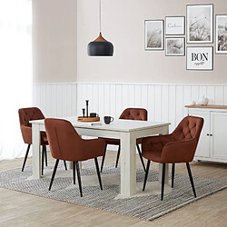 Homestyle4U - Lot de 6 chaises de salle à manger - Marron