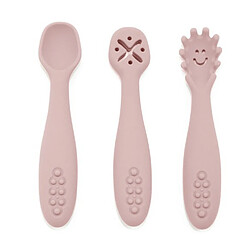 Babireva Set de 3 cuillères d'apprentissage pour bébé en silicone
