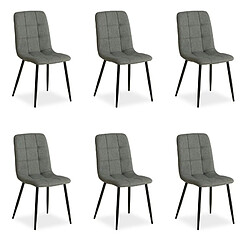 HOMESTYLE4U Chaise de salle à manger lot 6 chaises
