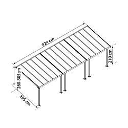 Pergola 27.3m² blanc - 704359 - Olympia - PALRAM