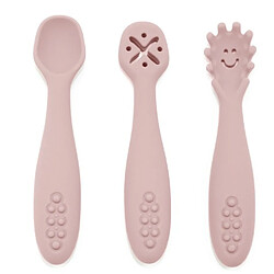 Babireva Set de 3 cuillères d'apprentissage pour bébé en silicone