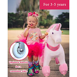 Ponycycle licorne à chevaucher - Rose