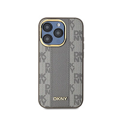 DKNY Coque iPhone 15 Pro Compatible MagSafe - Gris