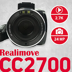 Avis AgfaPhoto AGFA PHOTO Realimove CC2700 – Caméscope Numérique, Vidéo 2.7K, 24MP, Écran Tactile 3'', Zoom 18X, Télécommande, 2 Batteries, Micro, Batterie Lithium - Noir