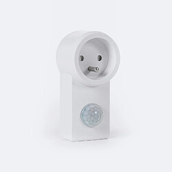 Ledkia Adaptateur Prise Schuko avec Détecteur - Blanc