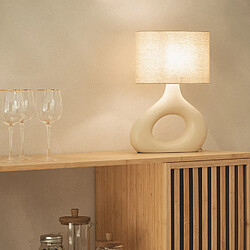 Ledkia Lampe à Poser Résine et Tissu Cadence 430 mm