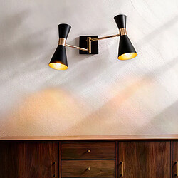 Ledkia Lampe Murale Orientable Métal Jigger - 2 Spots Blanc