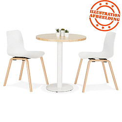 Alterego Pied de Table CORTADO 75 cm Métal Blanc