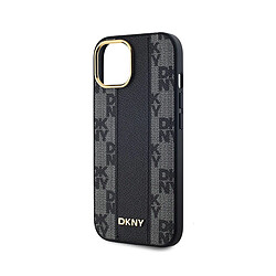 Avis DKNY Coque iPhone 15 Motif Carreaux MagSafe - Noir