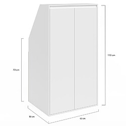 Idmarket Armoire sous pente 2p TOMI pas cher