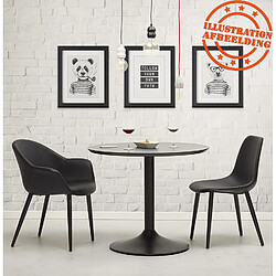 Alterego Petite table CHEF noire Ø 90 cm