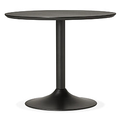 Alterego Petite table CHEF noire Ø 90 cm