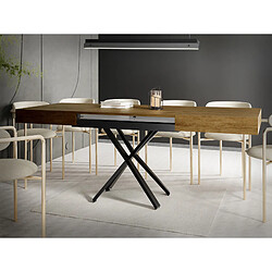 WFL GROUP Cavetta X - Table basse relevable extensible - Chêne Lefkas