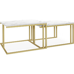WFL GROUP Tables gigognes Virgo métal doré