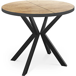 Wfl group Table à manger ronde - Chêne Craft