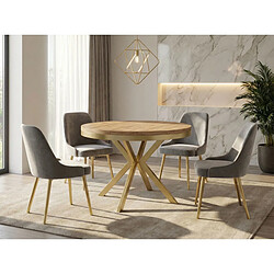 Wfl group Table à manger extensible - Chêne Craft