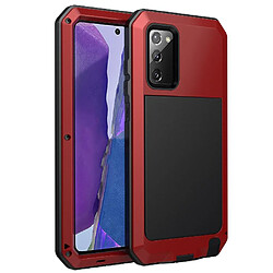 Coque pour Samsung Galaxy Note 20 - Rouge Coque antipoussière - Alliage d’aluminium - Protection 360° - Verre trempé