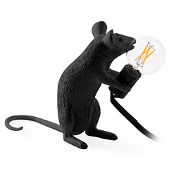 ICONIK INTERIOR Lampe de Table - Lampe Souris Rat pour Enfants - Resina Noir